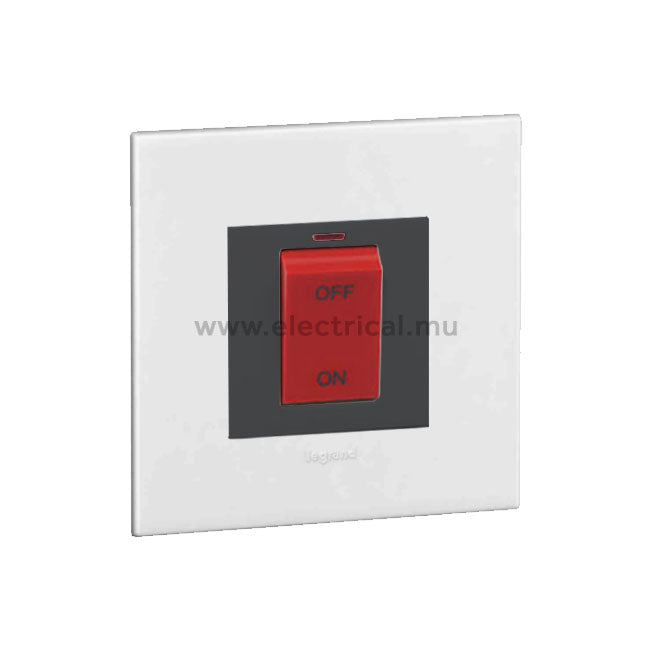Legrand Arteor Double Pole Switch 45A - Neon (with plate)