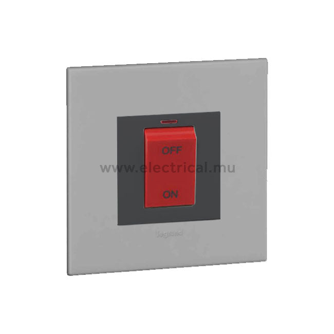 Legrand Arteor Double Pole Switch 45A - Neon (with plate)