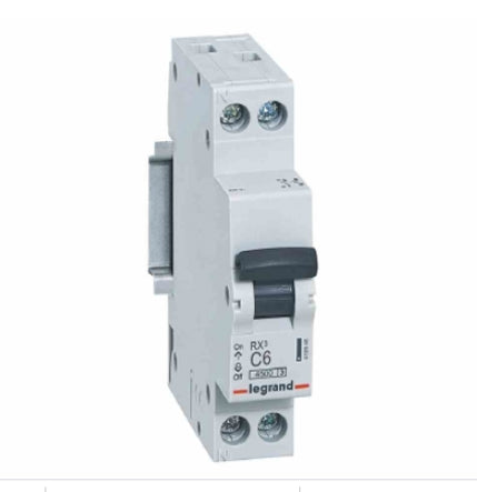 Legrand Breaker - MCB RX³ - 4.5 kA C Curve (1P+N) - 6A