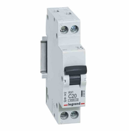 Legrand Breaker - MCB RX³ - 4.5 kA C Curve (1P+N) - 20A