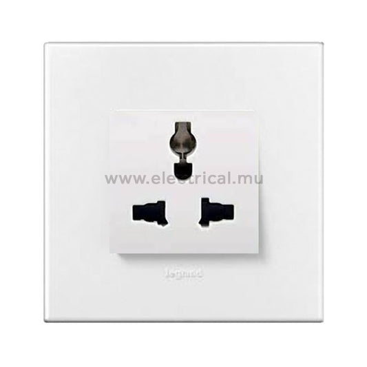 Legrand Arteor Multistandard Socket - Single or Double (with support frame and plate)