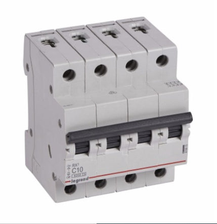 Legrand Breaker - MCB RX³ 6kA C Curve 4P - 10A