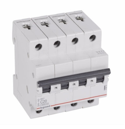 Legrand Breaker - MCB RX³ 6kA C Curve 4P - 20A