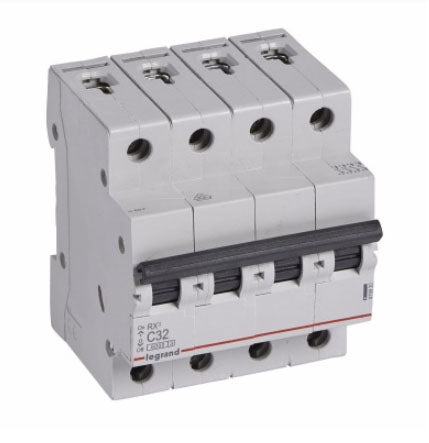 Legrand Breaker - MCB RX³ 6kA C Curve 4P - 32A