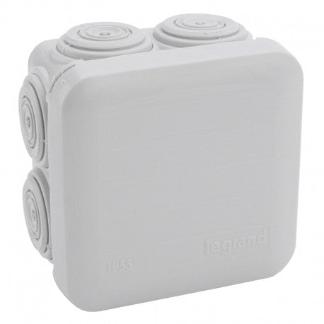 Legrand Plexo Boxes - IP55 - IK07 Square Boxes - Dim: 65 x 65 x 40 mm / 80 x 80 x 45 mm / 105 x 105 x 55 mm / 155 x 110 x 74 mm