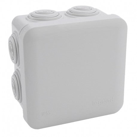 Legrand Plexo Boxes - IP55 - IK07 Square Boxes - Dim: 65 x 65 x 40 mm / 80 x 80 x 45 mm / 105 x 105 x 55 mm / 155 x 110 x 74 mm