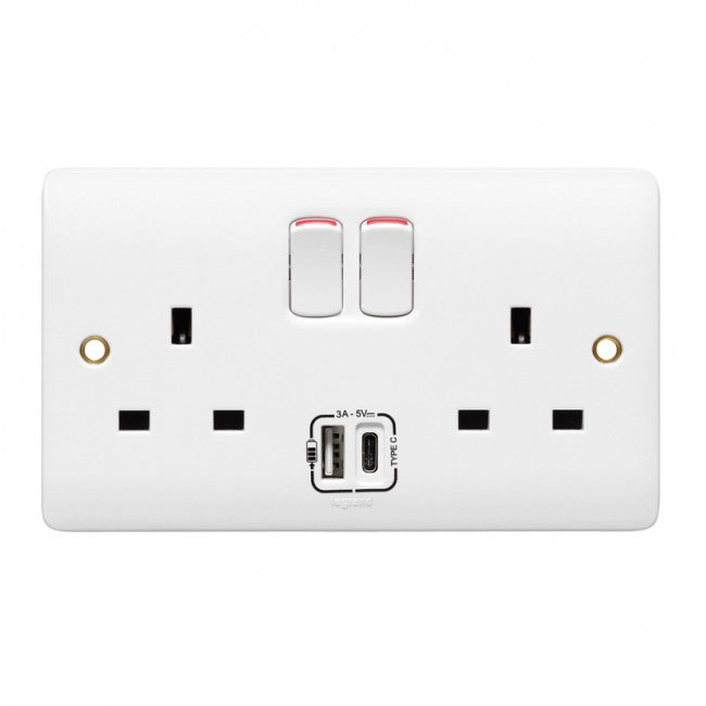 Legrand Synergy Socket with USB - Choose from Single or Double