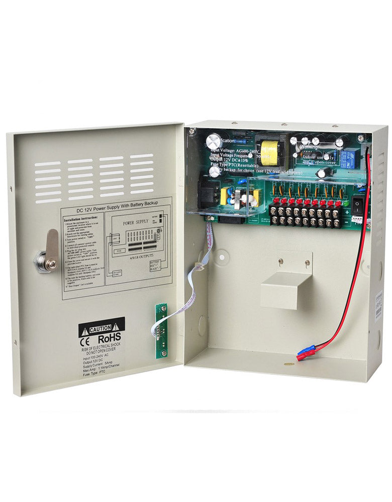 CCTV Ups 9 Channel Distributed Power Supply box ( Without Battery )