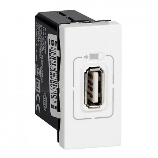 Legrand Arteor Single USB Socket 5V 1.1A (1Mod)