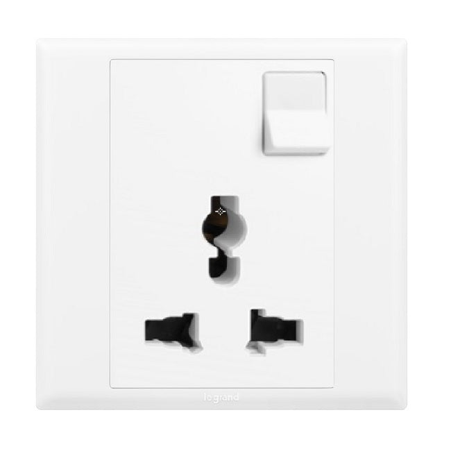 Legrand ELOÉ 1-Gang Multistandard Switch Socket 16A