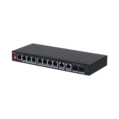 Dahua 10-Port Unmanaged Desktop Gigabit Switch with 8-Port PoE (DH-PFS3210-8GT2GF-96)