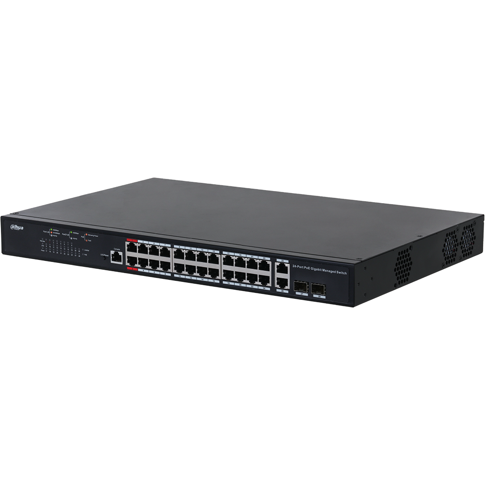 Dahua 24-port Managed PoE 2.0 Gigabit Ethernet Switch (DH-PFS4226-24GT-370)