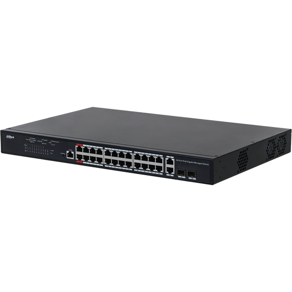 Dahua 24-port Managed PoE 2.0 Gigabit Ethernet Switch (DH-PFS4226-24GT-370)