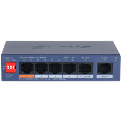 Dahua 6-Port Cloud Managed Desktop Gigabit Switch with 4-Port PoE (CS4006-4GT-60)