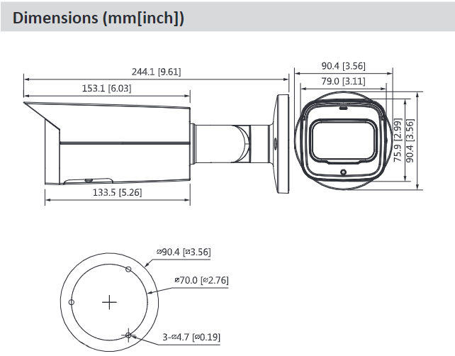 Dahua 4MP 80 Meter IR Bullet Network Camera (DH-IPC-HFW2431TP-AS-S2)