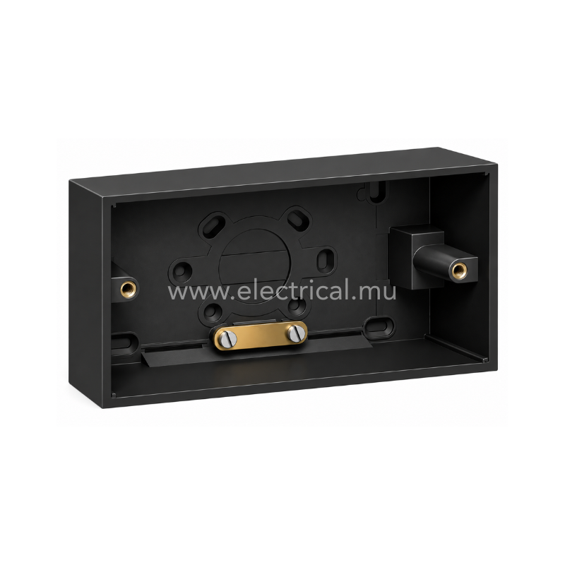 Hager Muse Surface Mounting Box 6x3 35mm - Knight Black