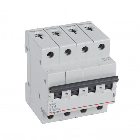 Legrand Breaker - MCB RX³ 6kA C Curve 4P - 6A