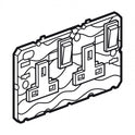 Legrand Arteor 13A Switched British Socket (Double)