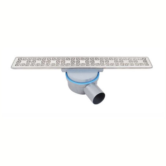 Sukar Line-4 Shower Drain 40cm Ø50 - Stainless Steel Case (Labyrinth Grate)