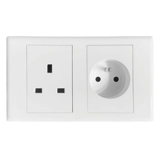 Legrand ELOÉ 2 Gang Twin Socket 16A and 13A