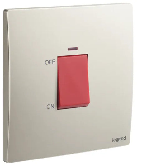 Legrand Mallia Senses Double Pole Switch 45A with Red Led Indicator