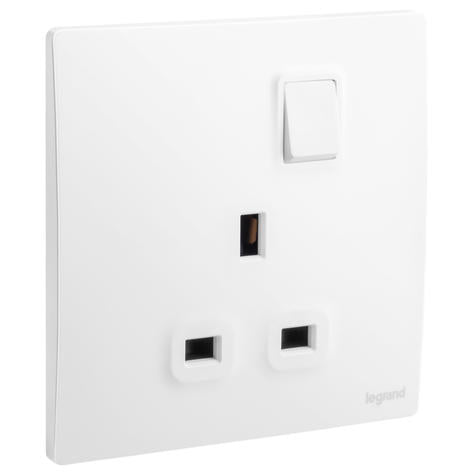 Legrand Mallia Senses British Standard Switched Socket 13A 1 Gang