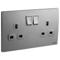 Legrand Mallia Senses British Standard Switched Socket 13A  2 Gang