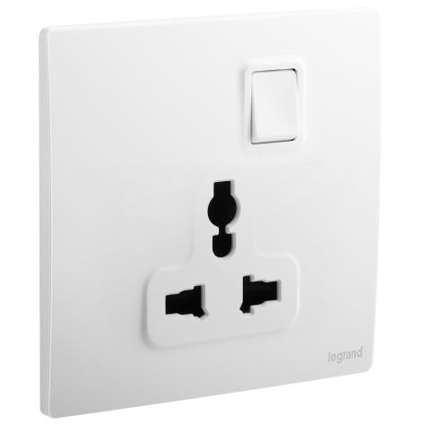 Legrand Mallia Senses Multistandard Socket (2P+E) 16A 1 Gang