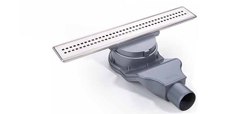 Sukar Line-4 Shower Drain 40cm Ø50 - Stainless Steel Case (Cube Grate)