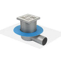 Sukar Line-10 Adjustable Drain Set 10x10cm Ø50mm - Plastic Frame (Side Outlet - Line Grate)