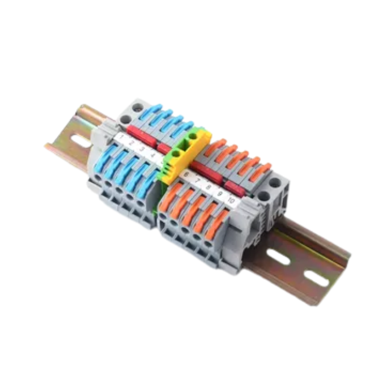 WICO 2-Pin Push-In Quick Wire Lever DIN Rail Connector – 0.08-2.5mm²