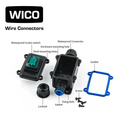 WICO Button Switch Waterproof Box – IP65, Double Cable Hole
