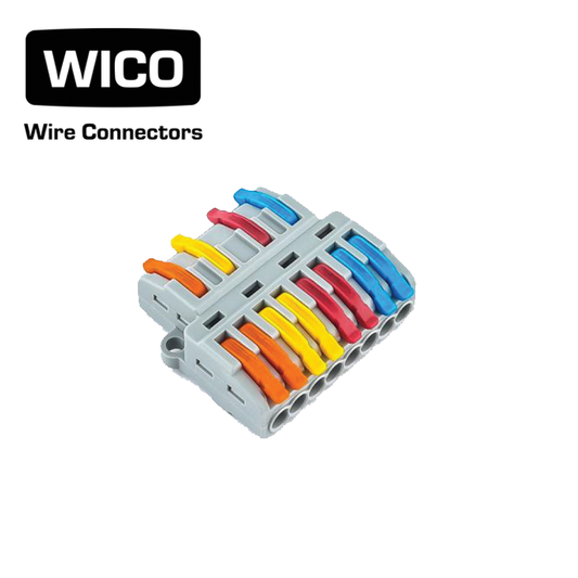 WICO 12-Pin 4-8 Compact Splicing Wire Lever Connector – 0.08–2.5mm²