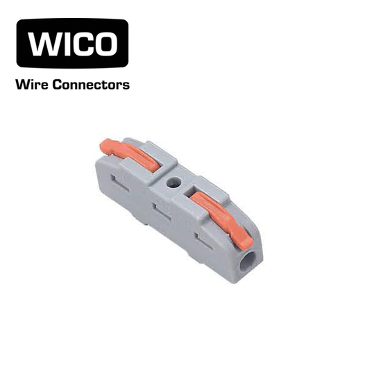 WICO 2-pin Bilateral Push-In Quick Wire Lever Connector – 0.08–2.5mm²