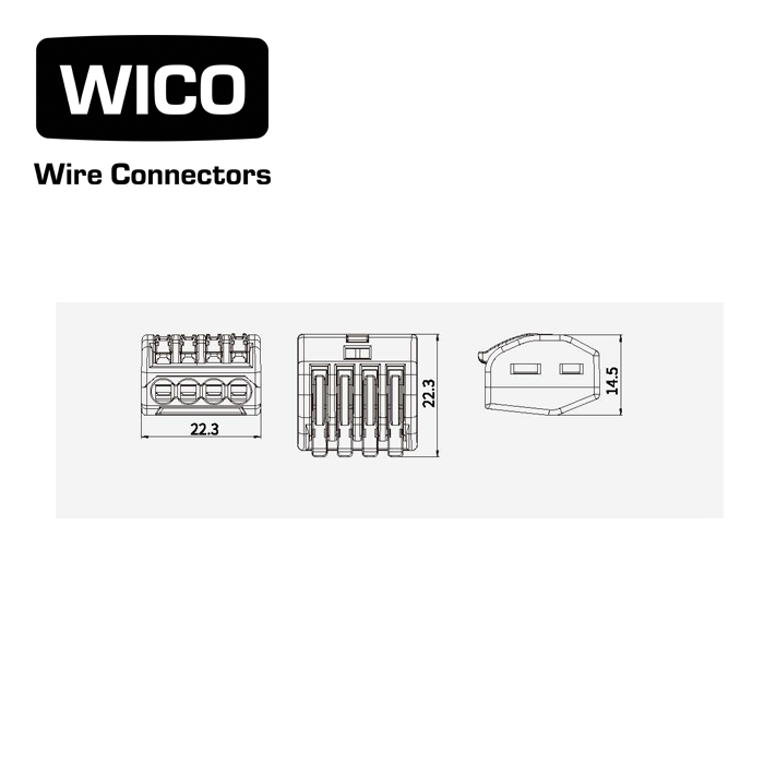 WICO 4-Pin Push-In Quick Wire Lever Connector – 0.08-2.5mm²