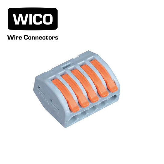 WICO 5-Pin Push-In Quick Wire Lever Connector – 0.08-2.5mm²