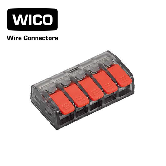 WICO 5-Pin Push-In Quick Wire Lever Connector – 0.2–2.5mm²