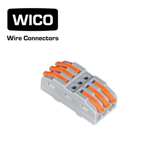 WICO 6-pin Bilateral Push-In Quick Wire Lever Connector – 0.08–2.5mm²