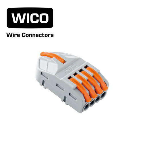 WICO 5-Pin Compact Splicing Wire Lever Connector – 0.08–2.5mm²