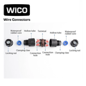 WICO 5-Pin Waterproof Wire Connector – IP68, 0.5–1.5mm²