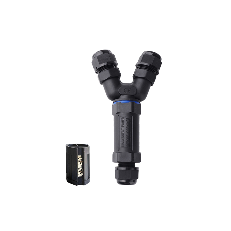 WICO 3-Pin Y-Type Waterproof Wire Connector – IP68, 0.5–2.5mm²
