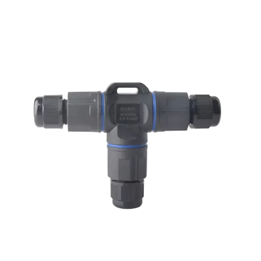 WICO 3-Pin T-Type Waterproof Wire Connector – IP68, 0.5–2.5mm²