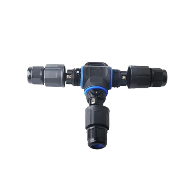 WICO 3-Pin T-Type Waterproof Wire Connector – IP68, 0.5–2.5mm²
