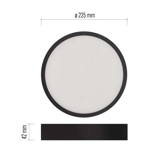 Legrand Emos Surface Led Panel Nexxo R 21W IP40 CCT - Black (3000K/3500K/4000K)