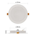Legrand Emos White Led Panel Rubic Recessed 18W IP20 - Natural White (4000K)