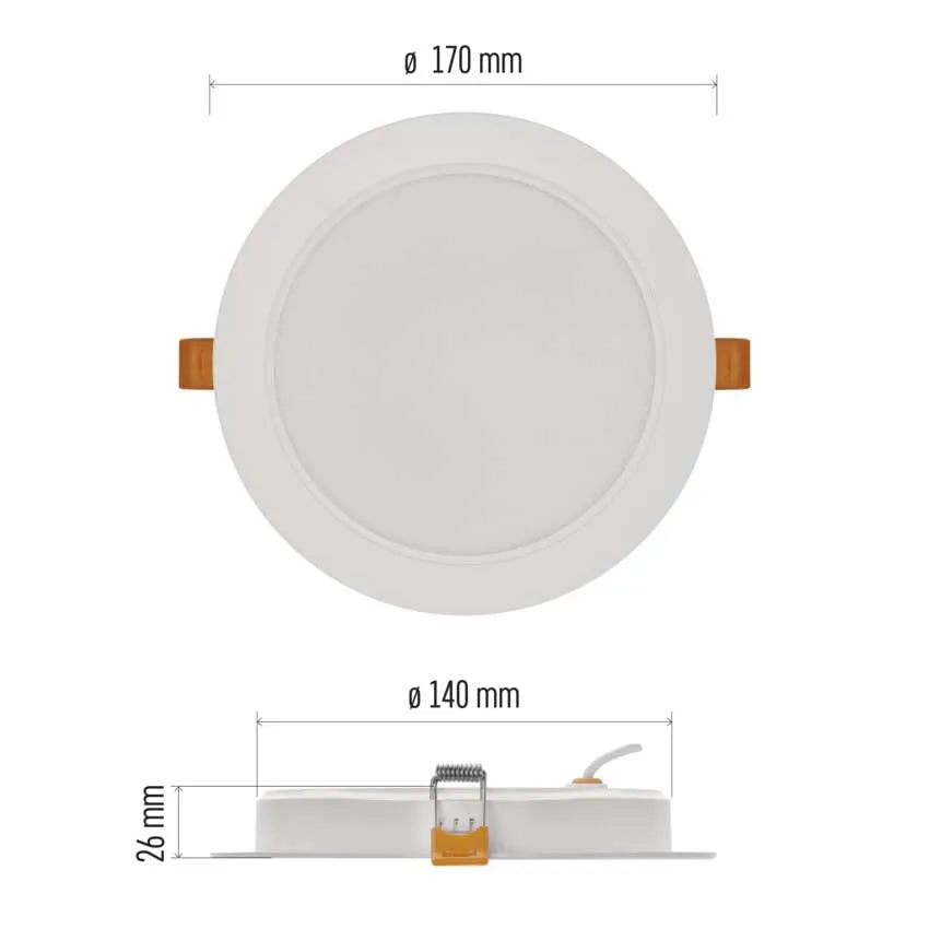 Legrand Emos White Led Panel Rubic Recessed 18W IP20 - Natural White (4000K)