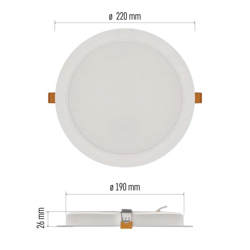 Legrand Emos White Led Panel Rubic Recessed 24W IP20 - Natural White (4000K)