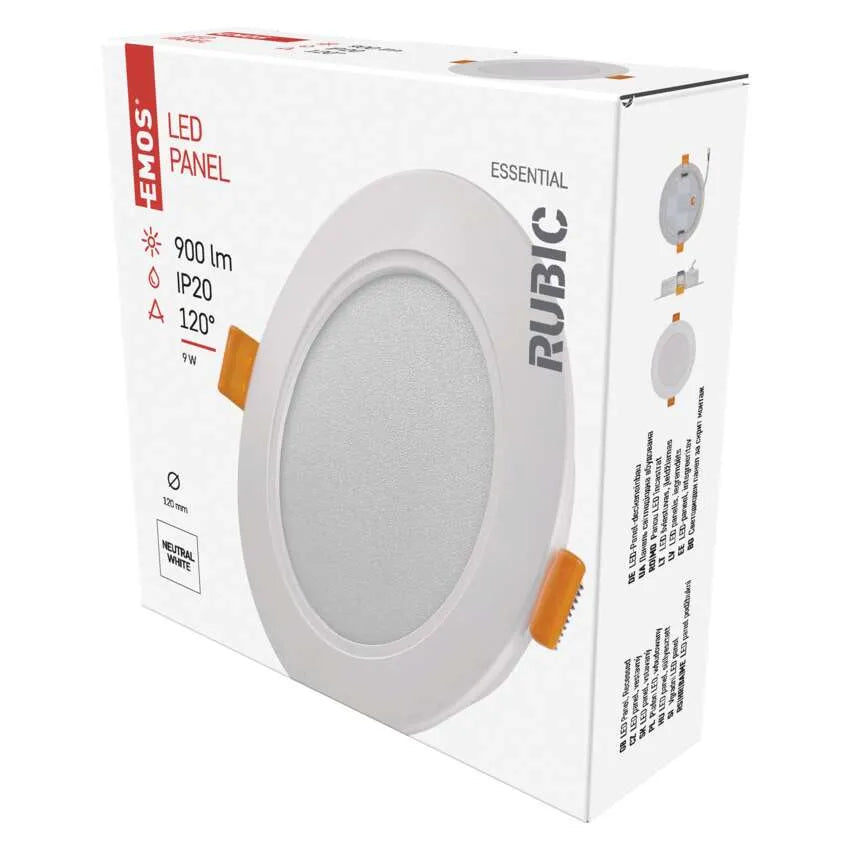 Legrand Emos White Led Panel Rubic Recessed 9W IP20 - Natural White (4000K)