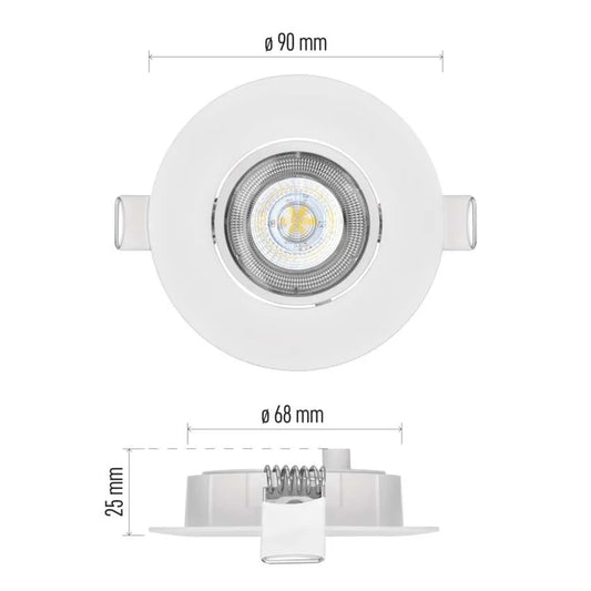 Legrand Emos Led Spotlight 5W (For Pot Gris) - Natural White (4000K)
