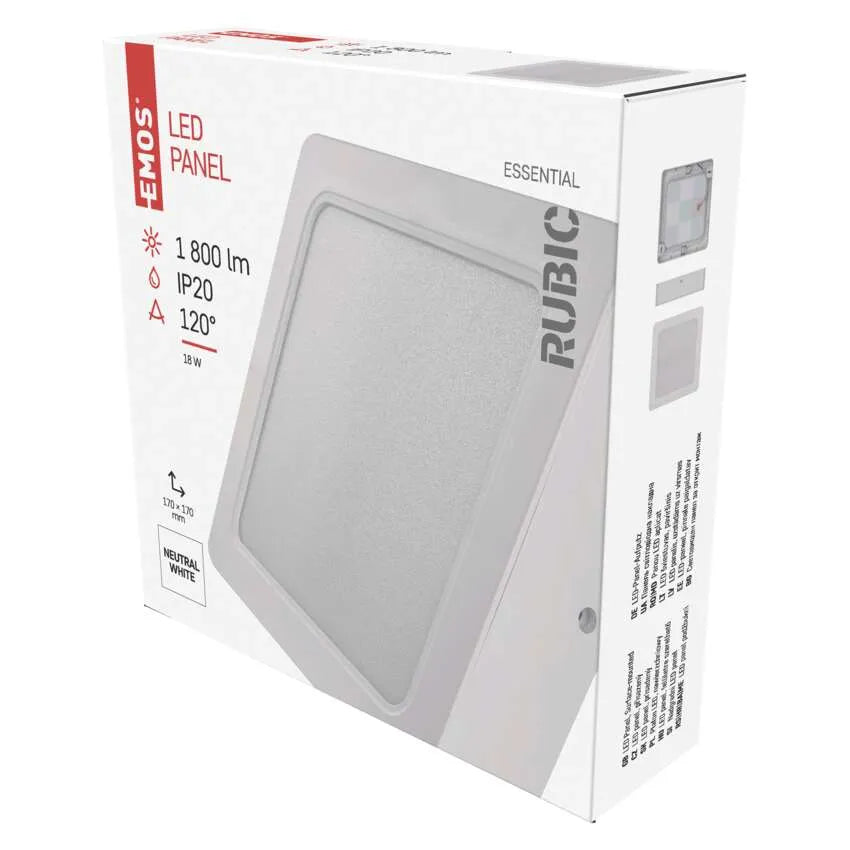 Legrand Emos Surface Led Panel Rubic 18W IP20 - Natural White (4000K)